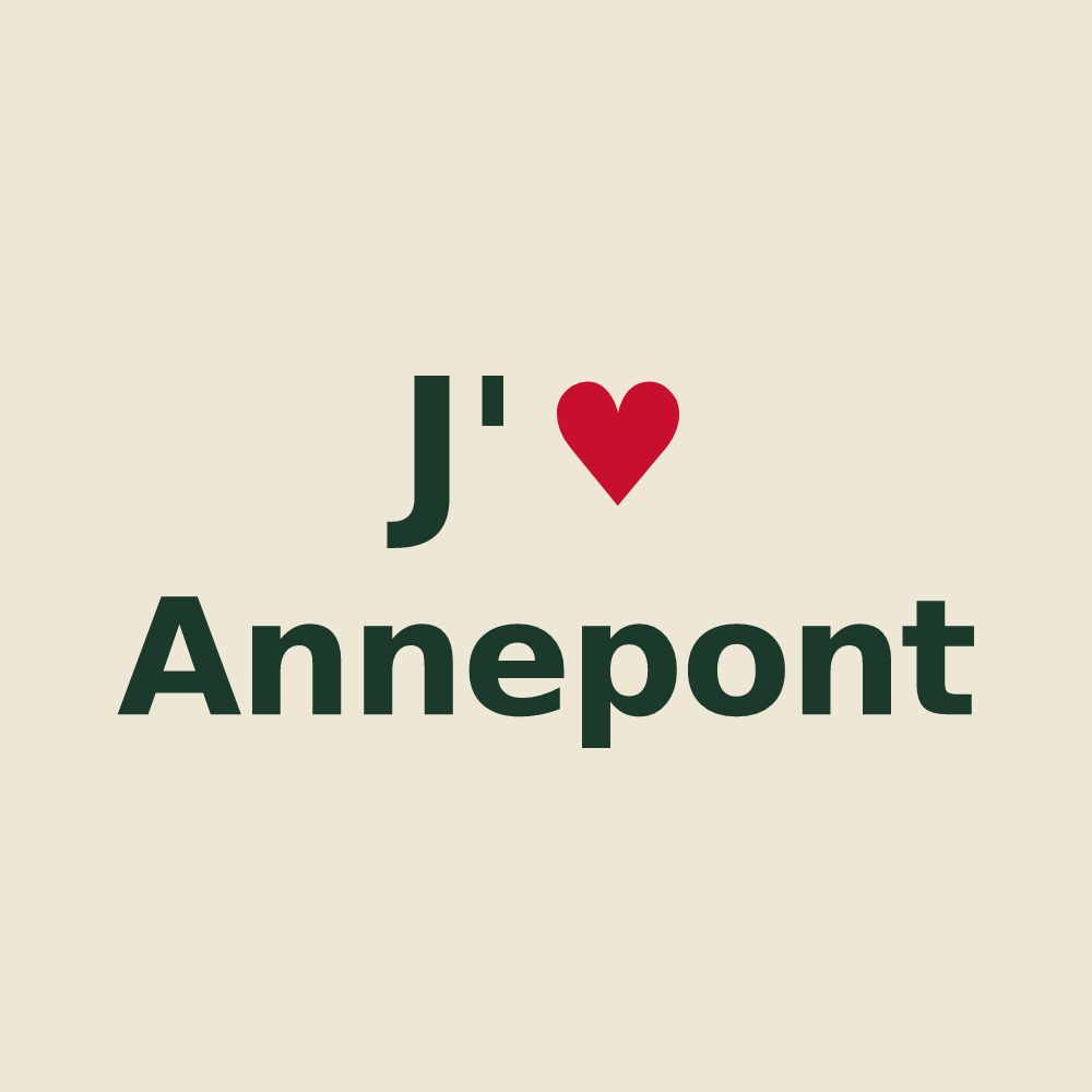 Tote bag personnalisé Annepont — design J'aime Annepont