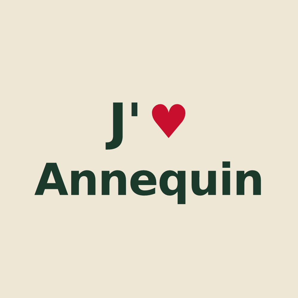 Tote bag personnalisé Annequin — design J'aime Annequin