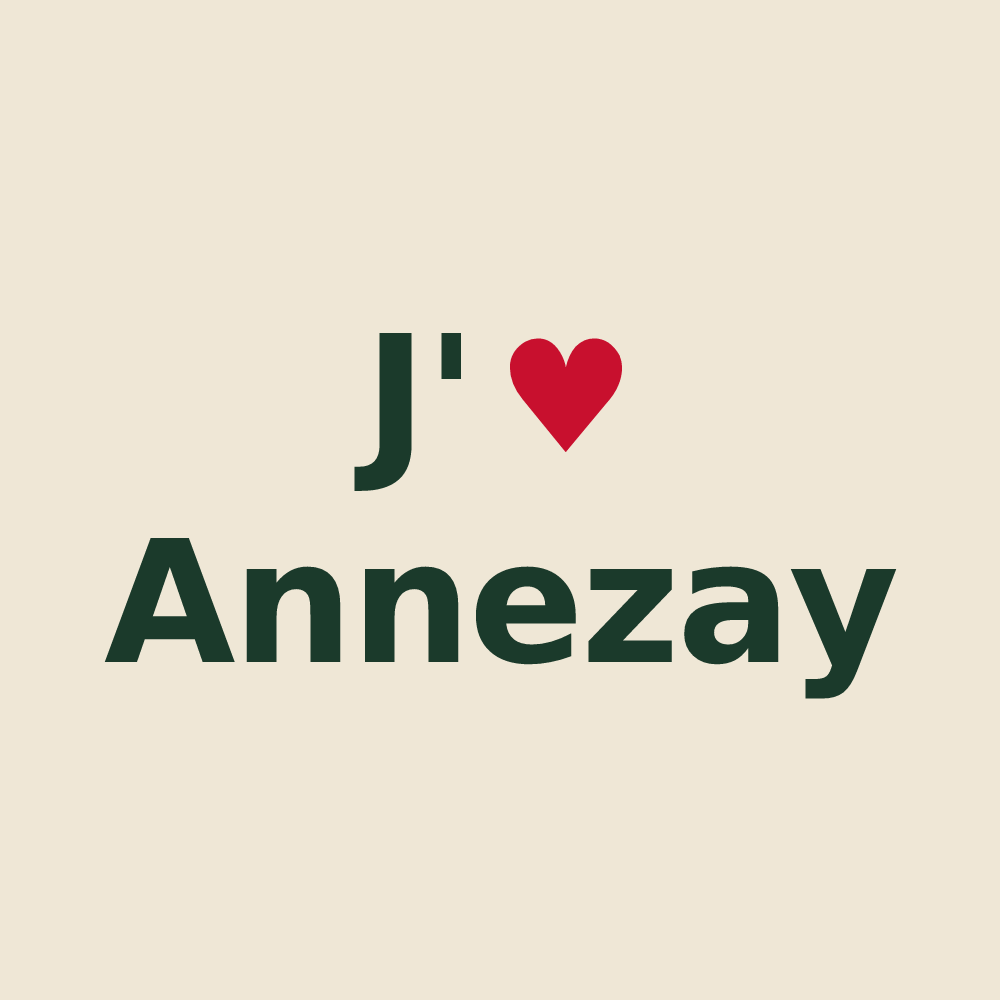 Tote bag personnalisé Annezay — design J'aime Annezay