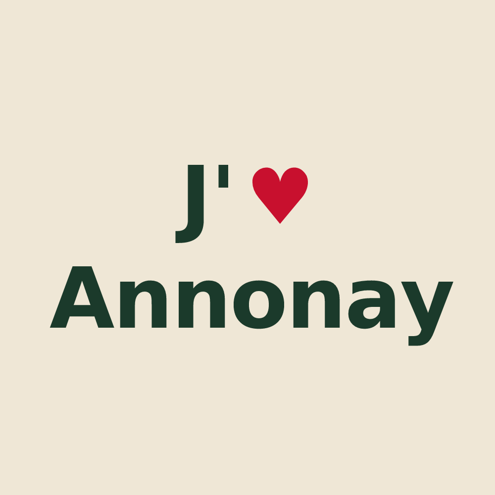 Tote bag personnalisé Annonay — design J'aime Annonay