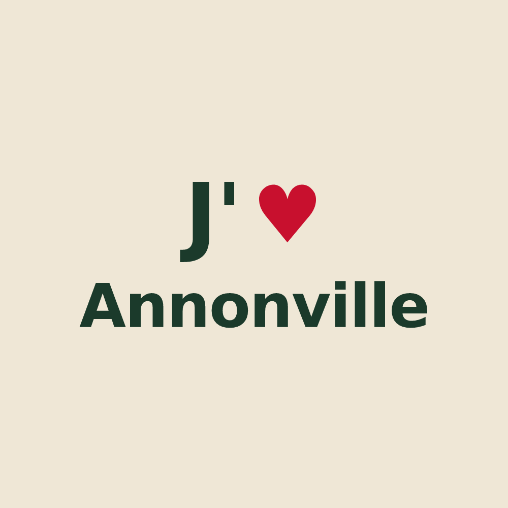 Tote bag personnalisé Annonville — design J'aime Annonville