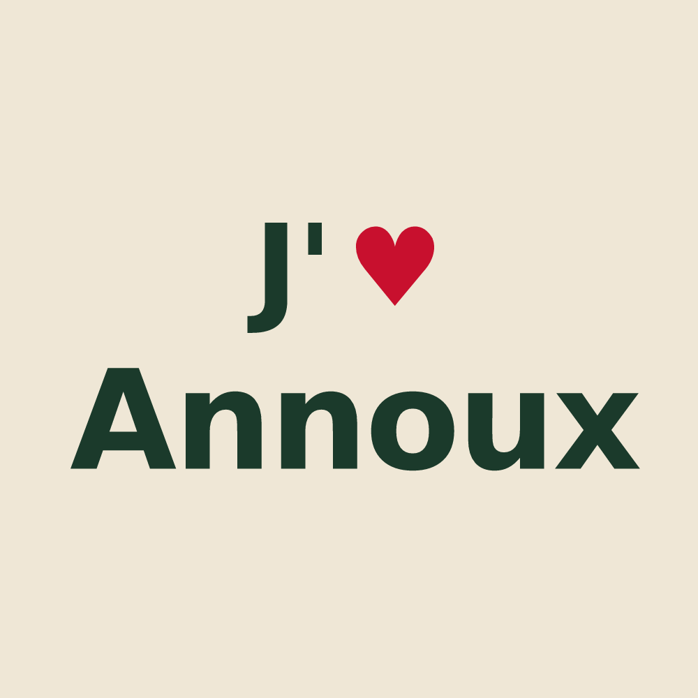 Tote bag personnalisé Annoux — design J'aime Annoux