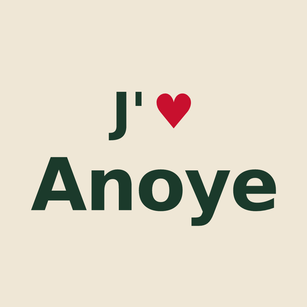 Tote bag personnalisé Anoye — design J'aime Anoye