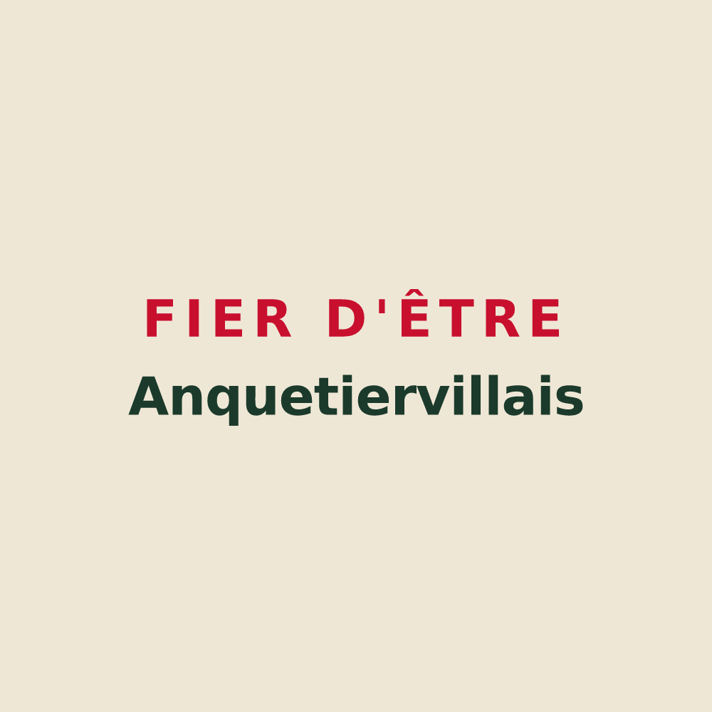 Tote bag « Fier d'être Anquetiervillais » — design pour Anquetierville