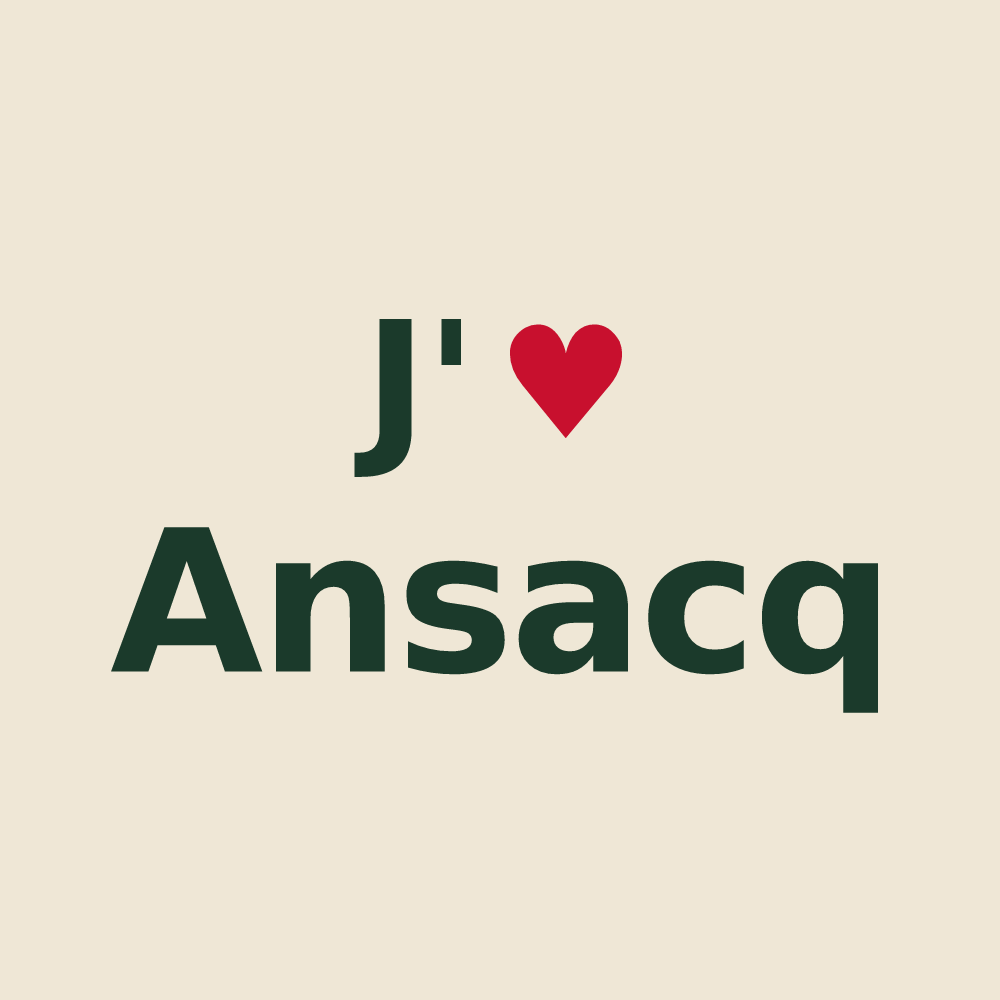 Tote bag personnalisé Ansacq — design J'aime Ansacq
