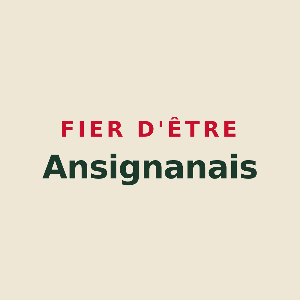Tote bag « Fier d'être Ansignanais » — design pour Ansignan