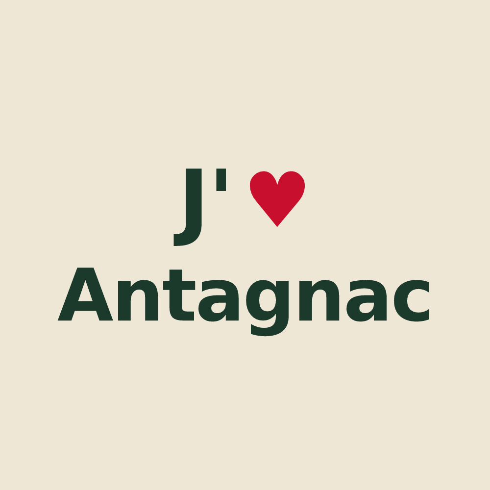 Tote bag personnalisé Antagnac — design J'aime Antagnac