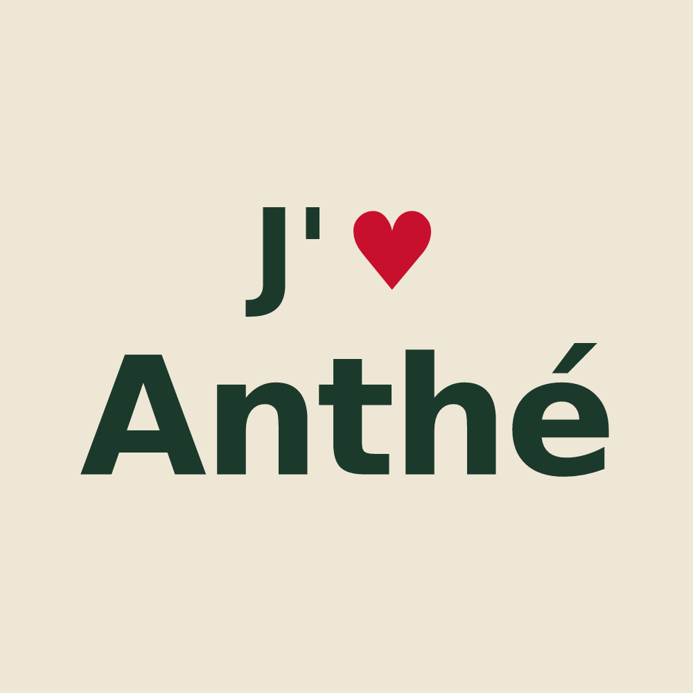 Tote bag personnalisé Anthé — design J'aime Anthé