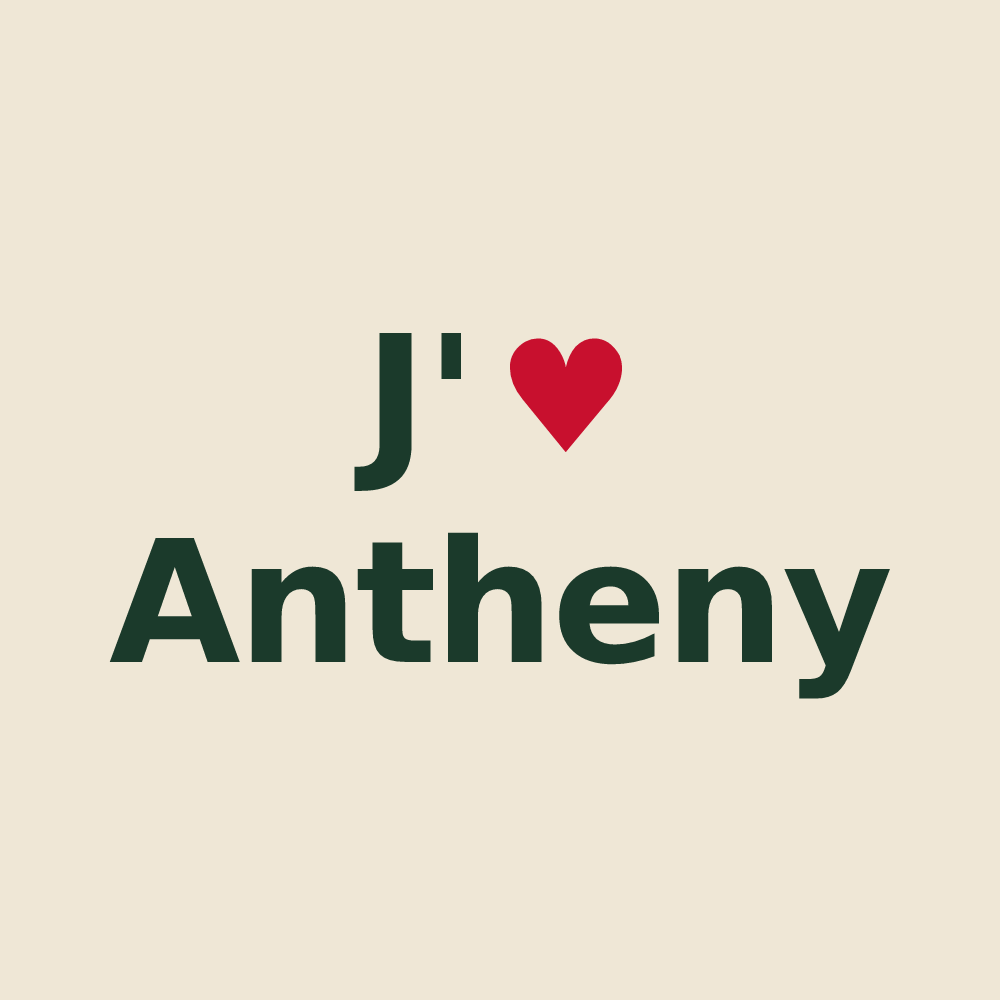 Tote bag personnalisé Antheny — design J'aime Antheny