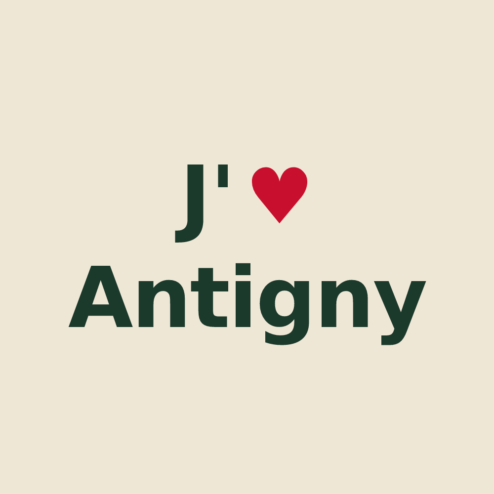 Tote bag personnalisé Antigny — design J'aime Antigny