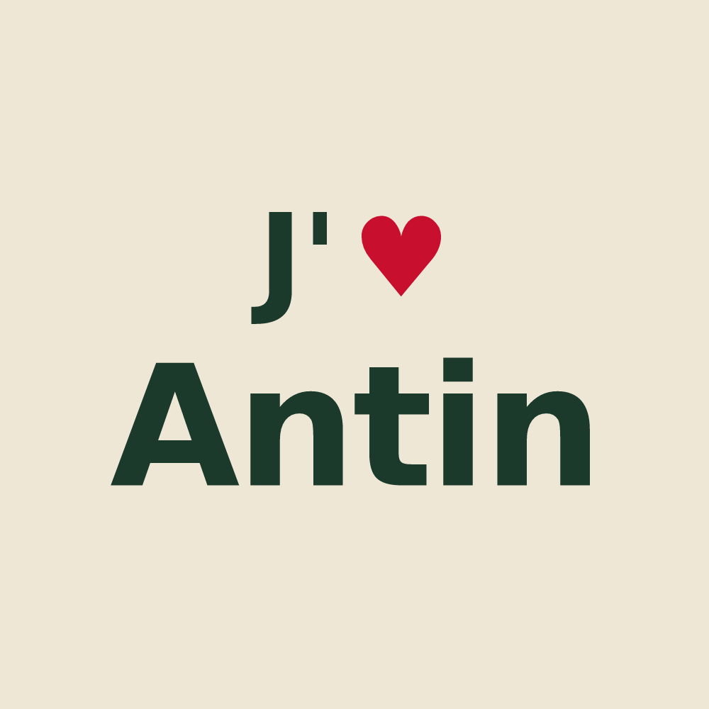 Tote bag personnalisé Antin — design J'aime Antin