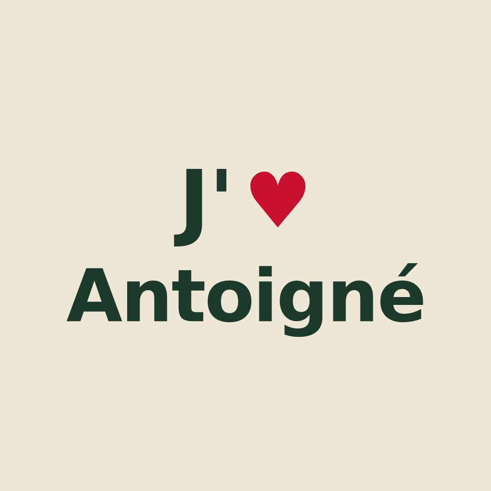 Tote bag personnalisé Antoigné — design J'aime Antoigné