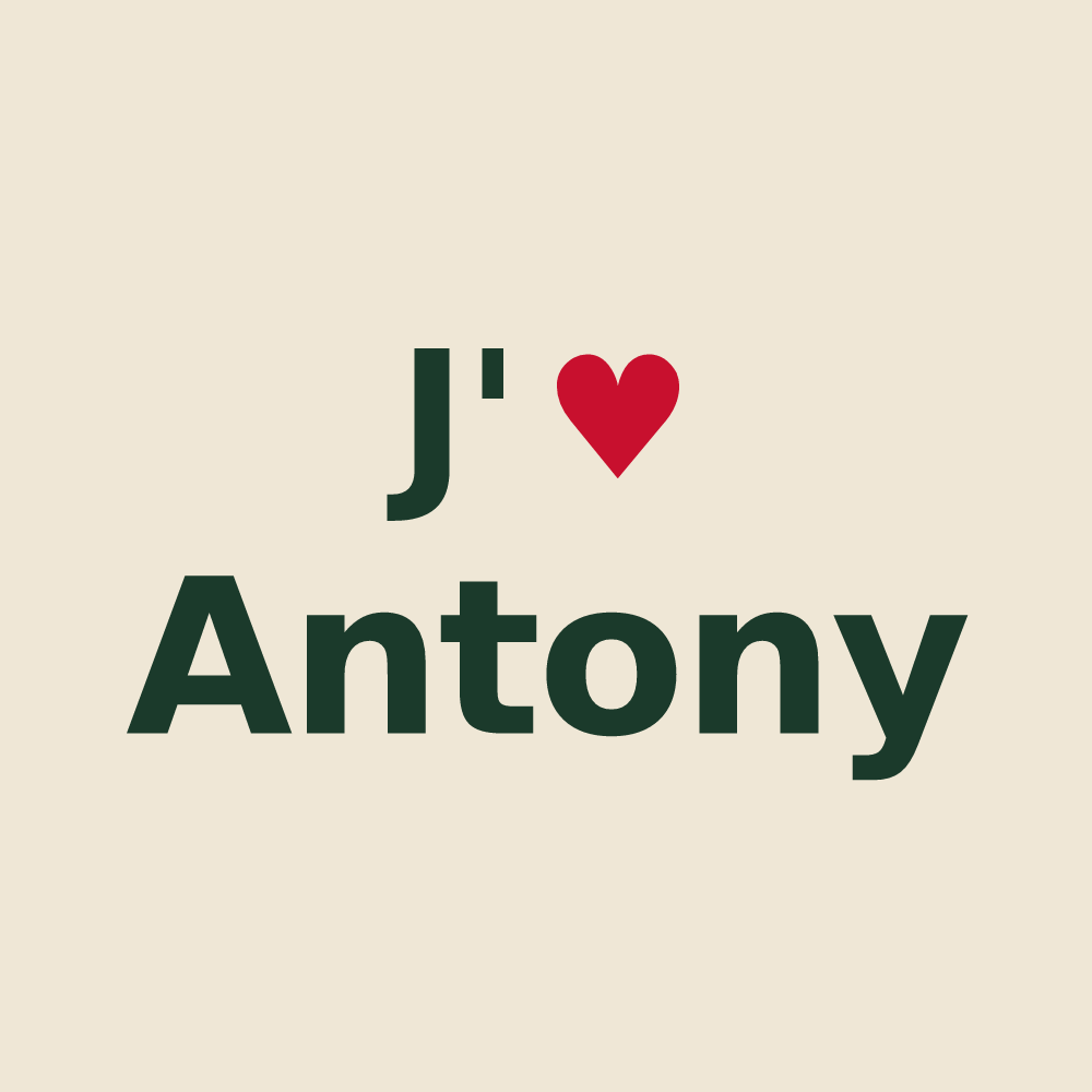 Tote bag personnalisé Antony — design J'aime Antony