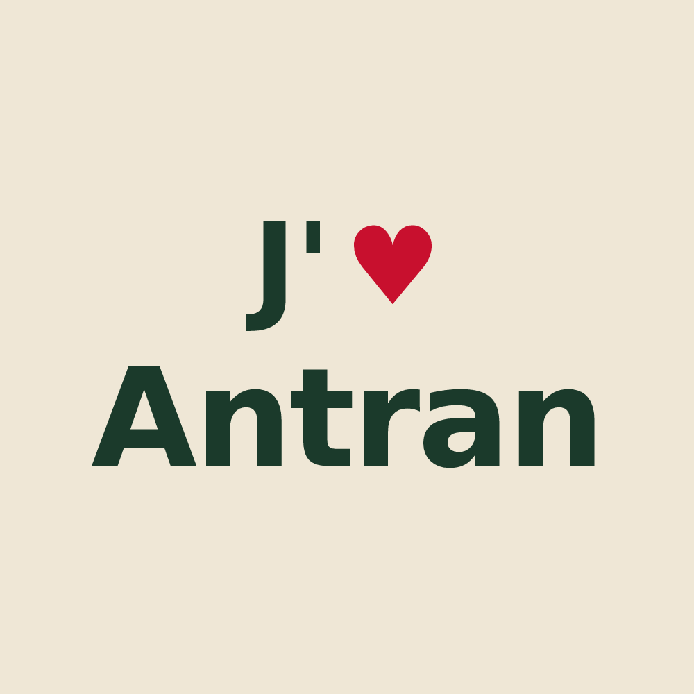 Tote bag personnalisé Antran — design J'aime Antran