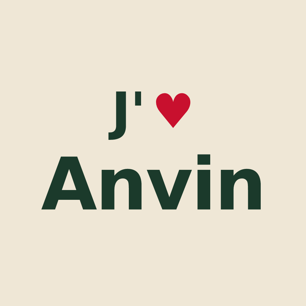 Tote bag personnalisé Anvin — design J'aime Anvin