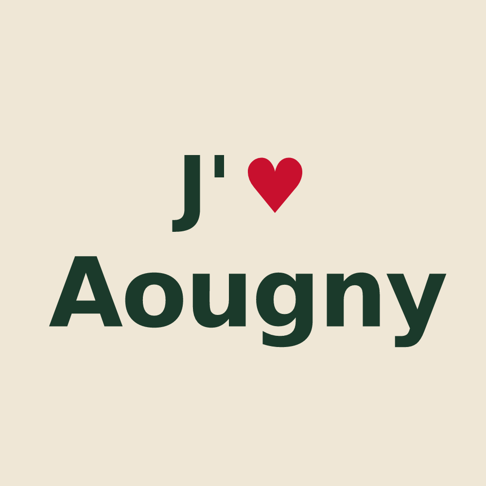Tote bag personnalisé Aougny — design J'aime Aougny