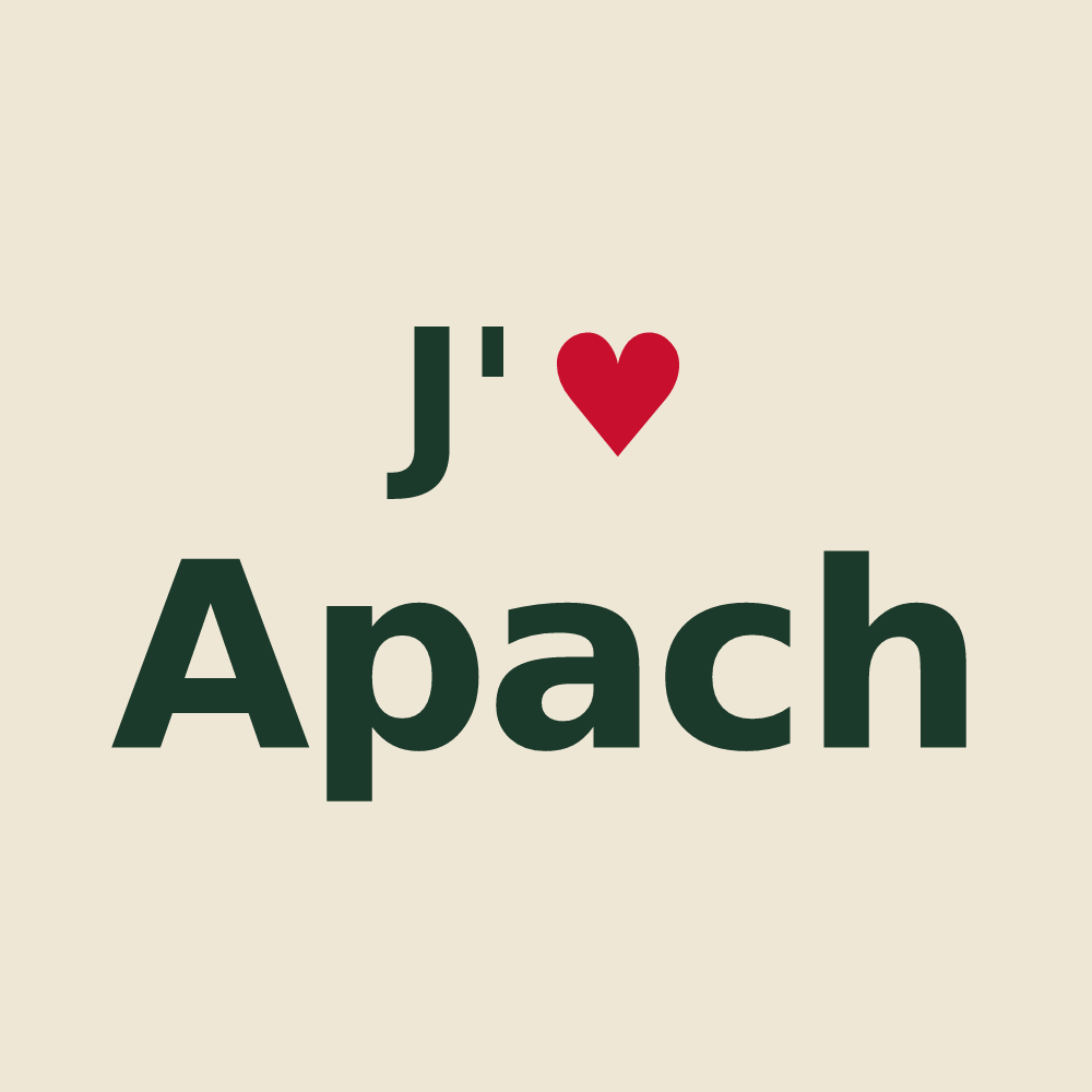 Tote bag personnalisé Apach — design J'aime Apach