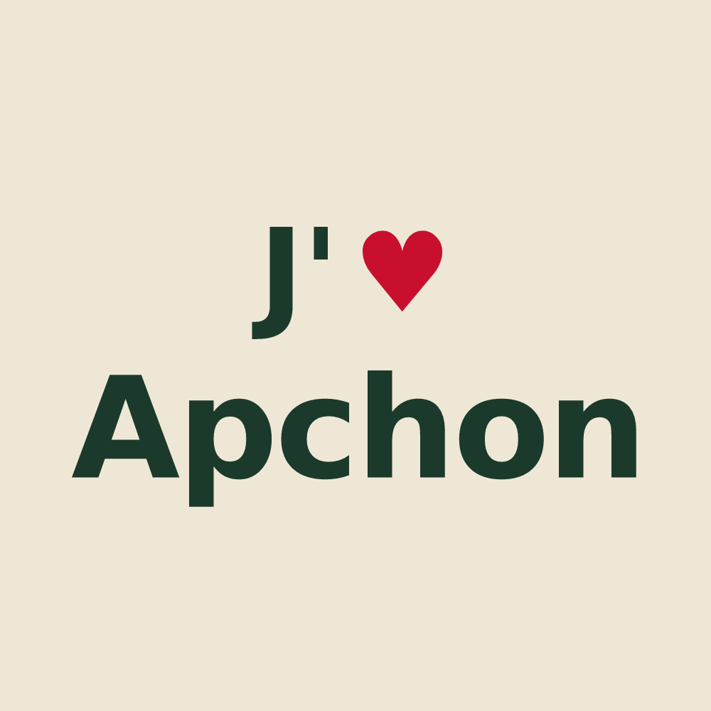 Tote bag personnalisé Apchon — design J'aime Apchon