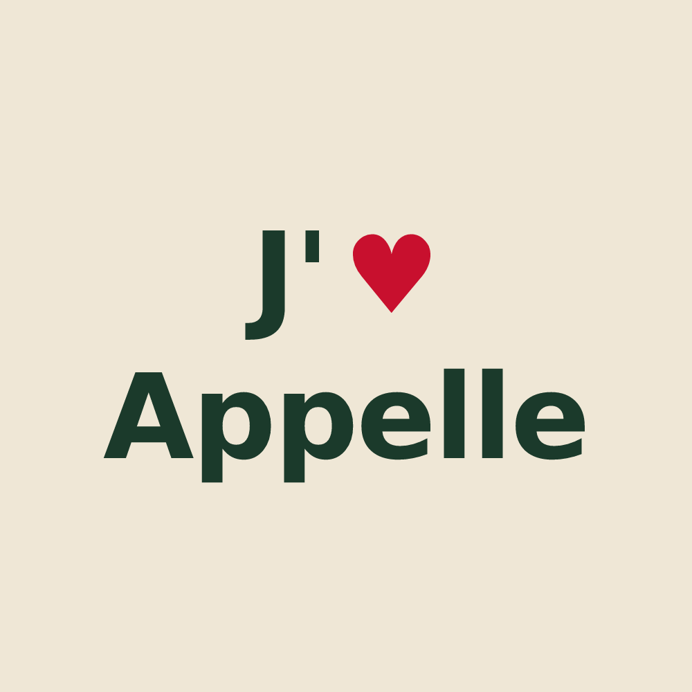 Tote bag personnalisé Appelle — design J'aime Appelle