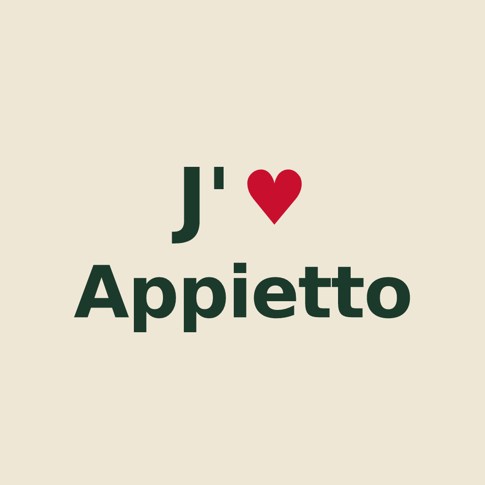 Tote bag personnalisé Appietto — design J'aime Appietto