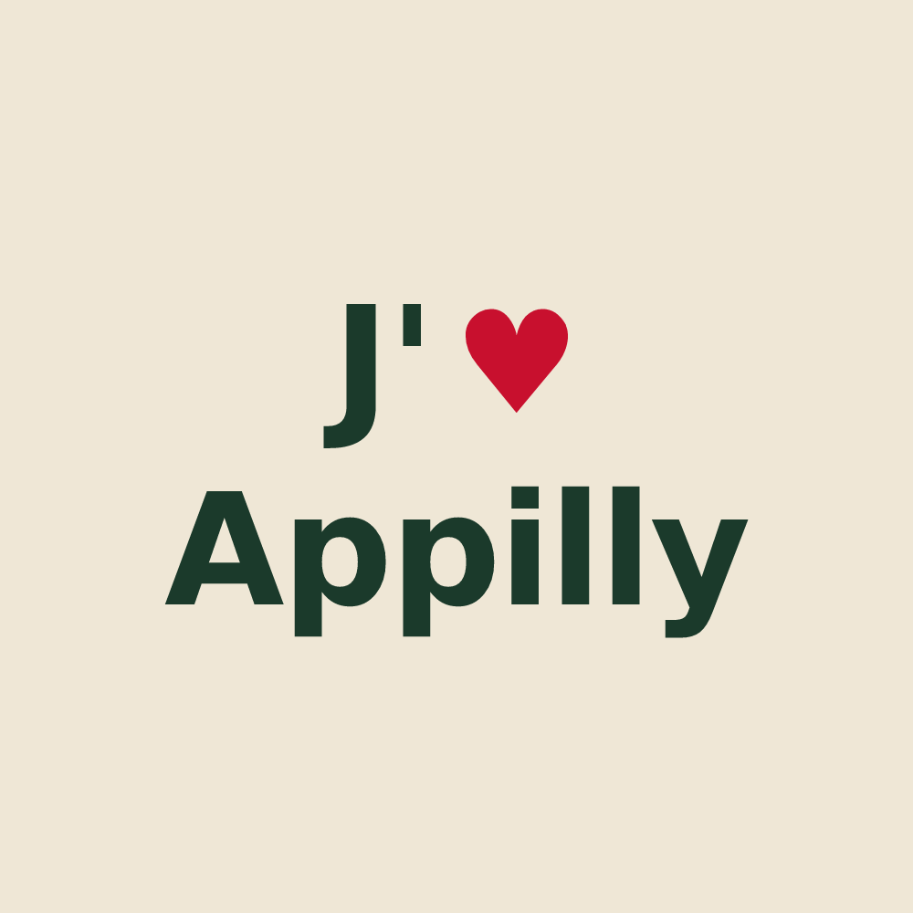 Tote bag personnalisé Appilly — design J'aime Appilly