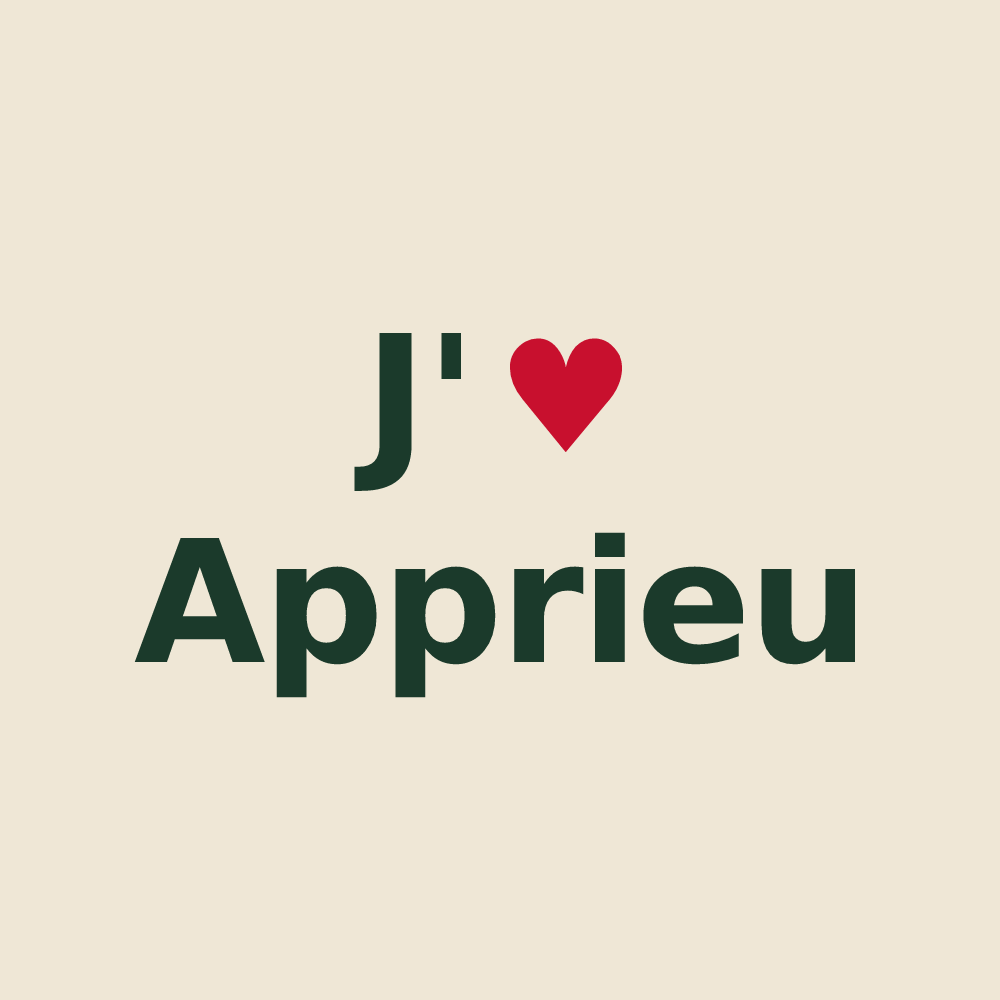 Tote bag personnalisé Apprieu — design J'aime Apprieu
