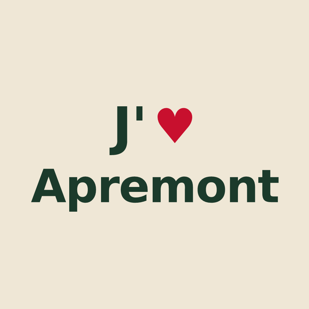 Tote bag personnalisé Apremont — design J'aime Apremont
