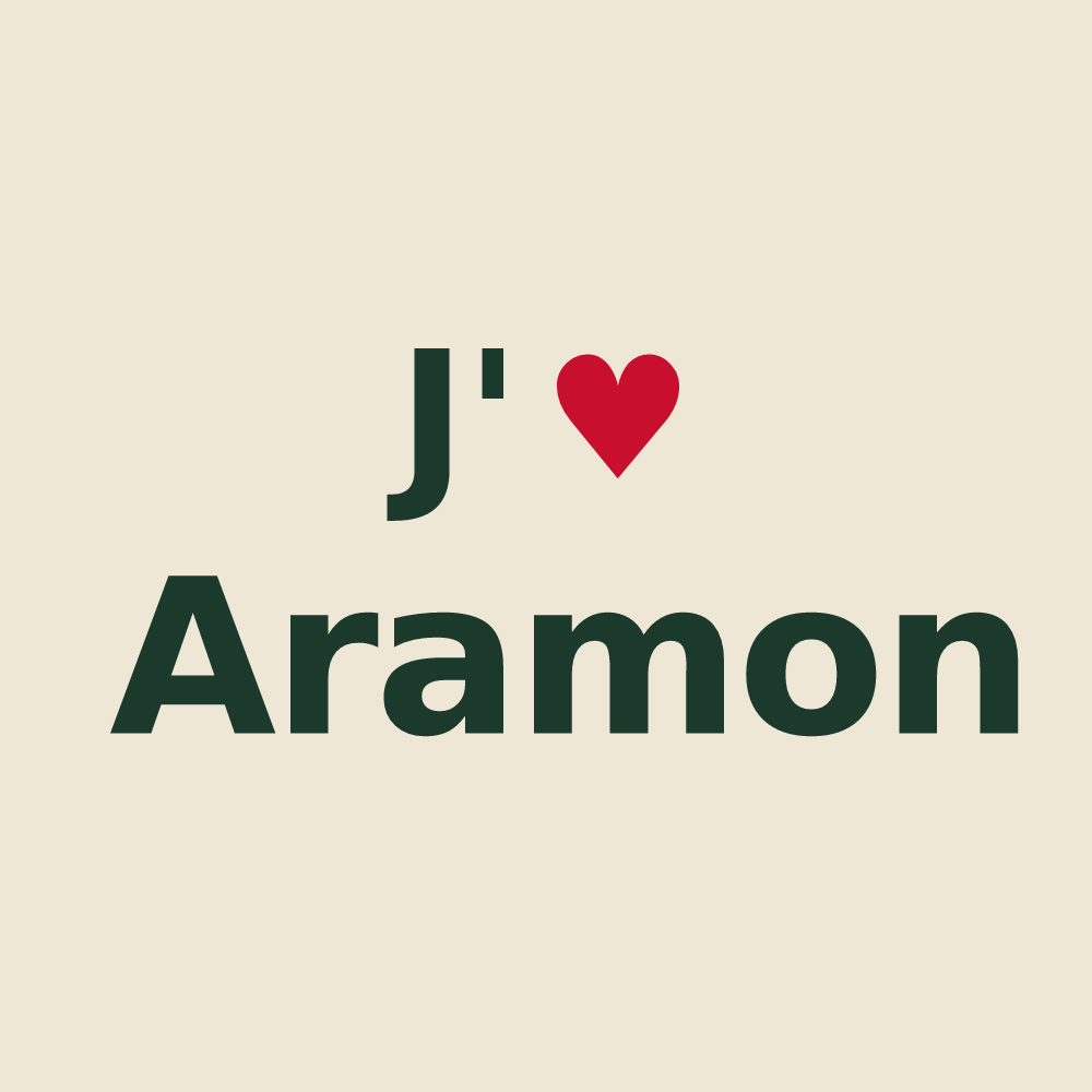 Tote bag personnalisé Aramon — design J'aime Aramon