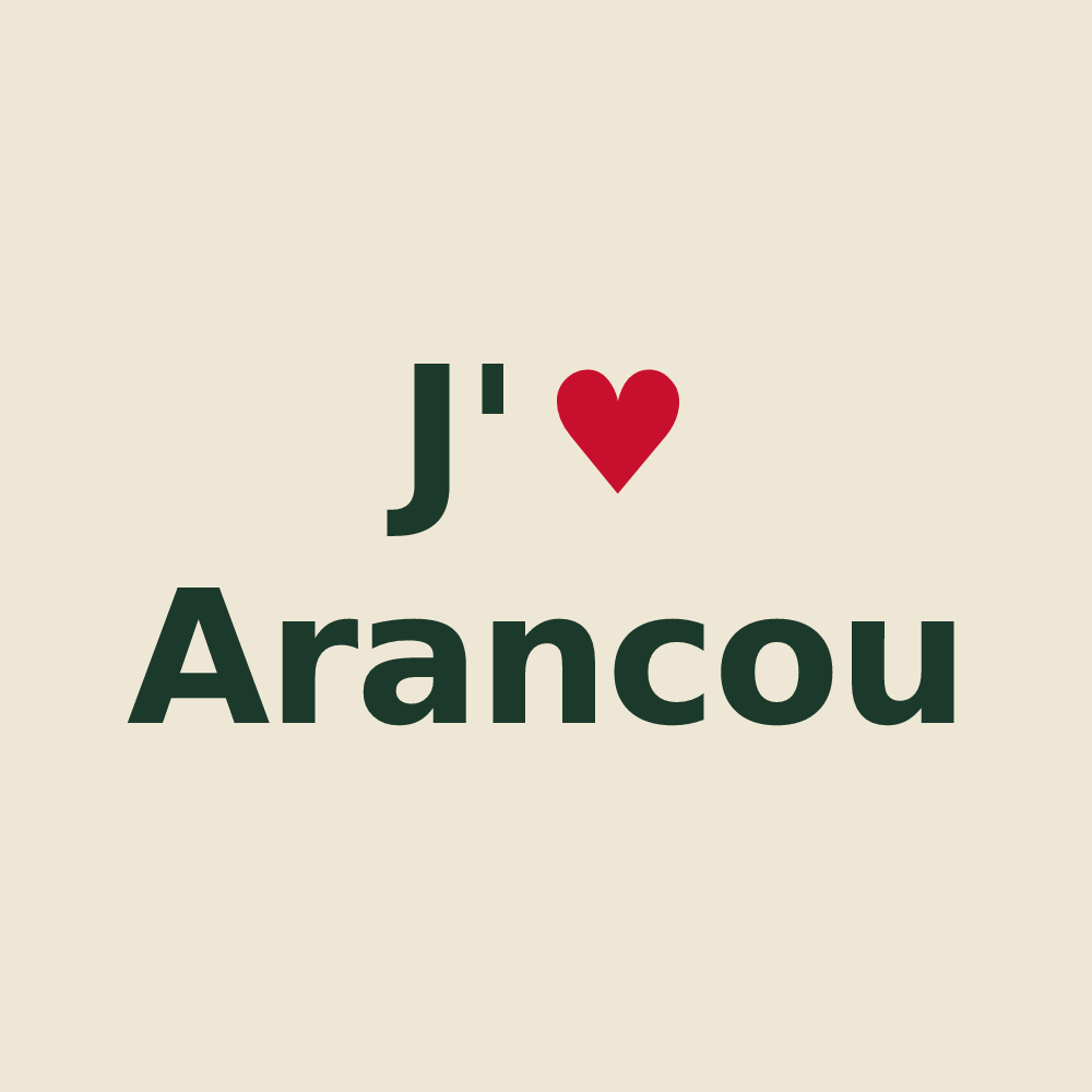 Tote bag personnalisé Arancou — design J'aime Arancou