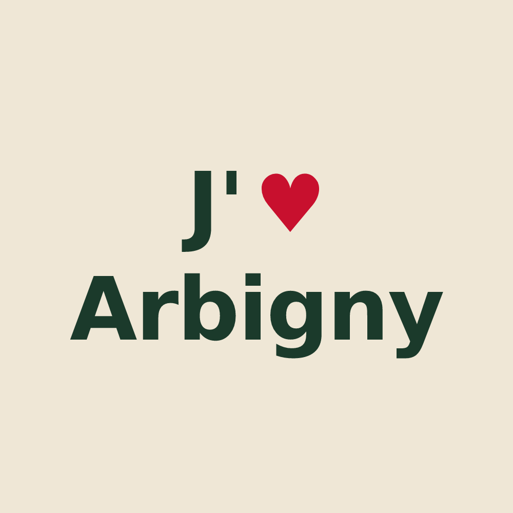 Tote bag personnalisé Arbigny — design J'aime Arbigny