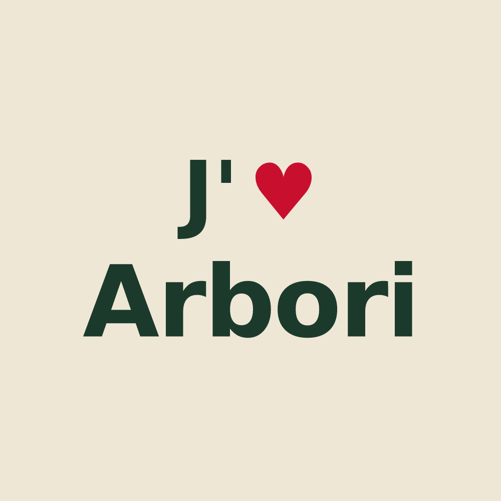 Tote bag personnalisé Arbori — design J'aime Arbori