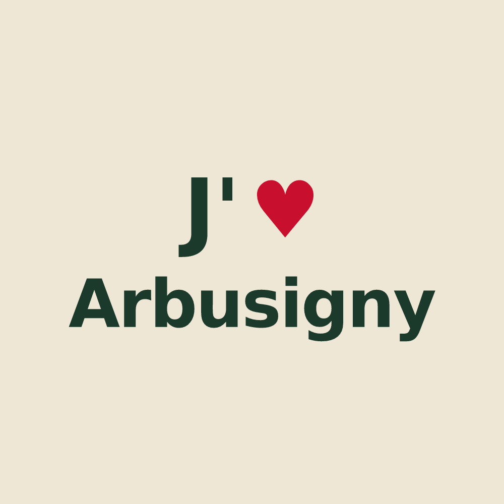 Tote bag personnalisé Arbusigny — design J'aime Arbusigny