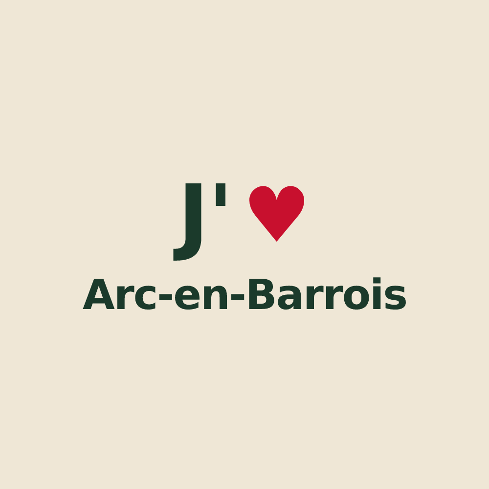 Tote bag personnalisé Arc-en-Barrois — design J'aime Arc-en-Barrois