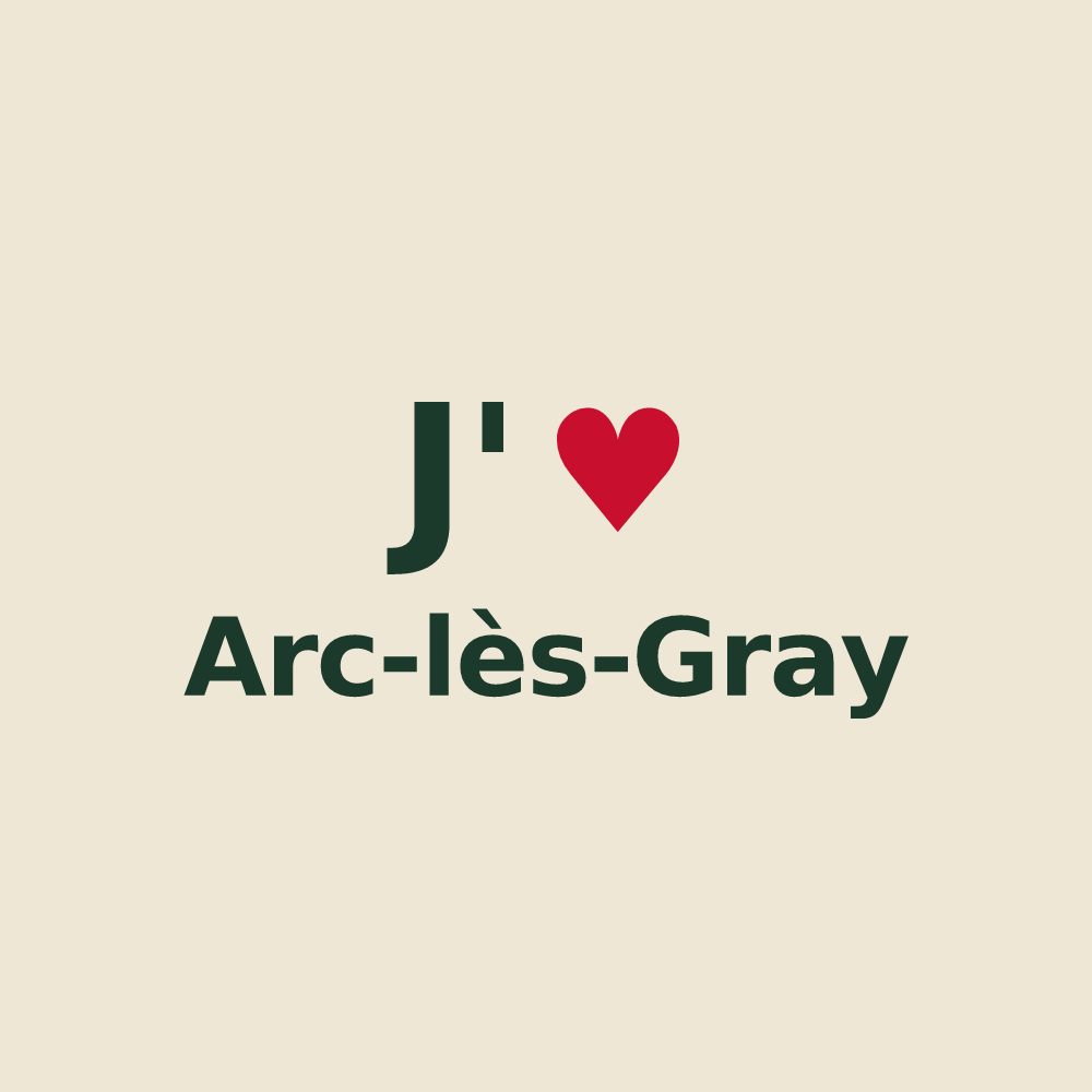 Tote bag personnalisé Arc-lès-Gray — design J'aime Arc-lès-Gray
