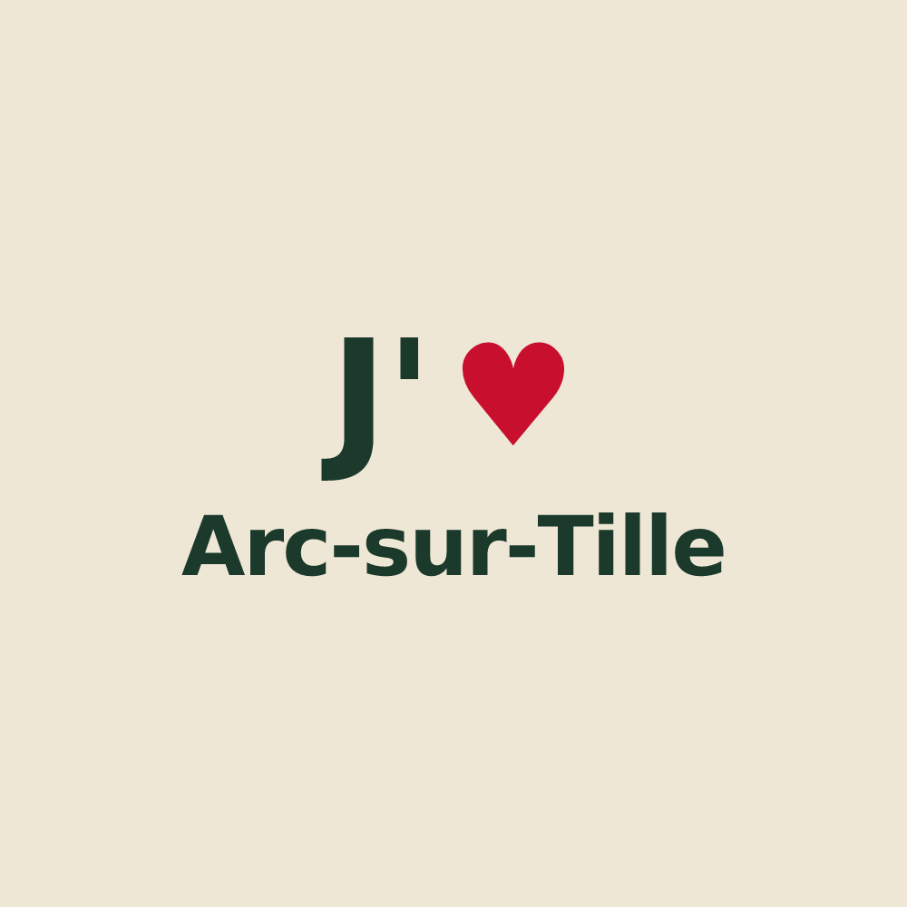 Tote bag personnalisé Arc-sur-Tille — design J'aime Arc-sur-Tille
