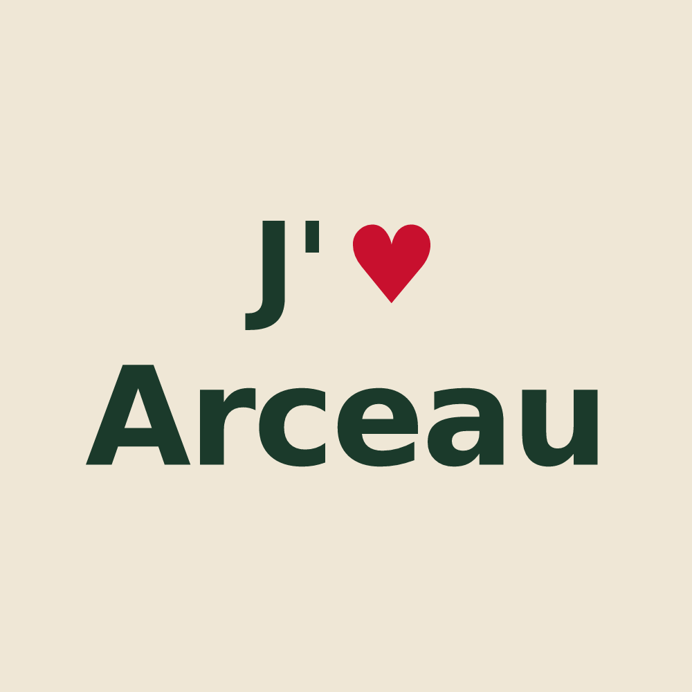 Tote bag personnalisé Arceau — design J'aime Arceau