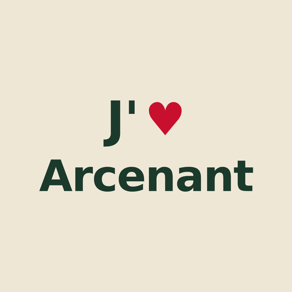 Tote bag personnalisé Arcenant — design J'aime Arcenant