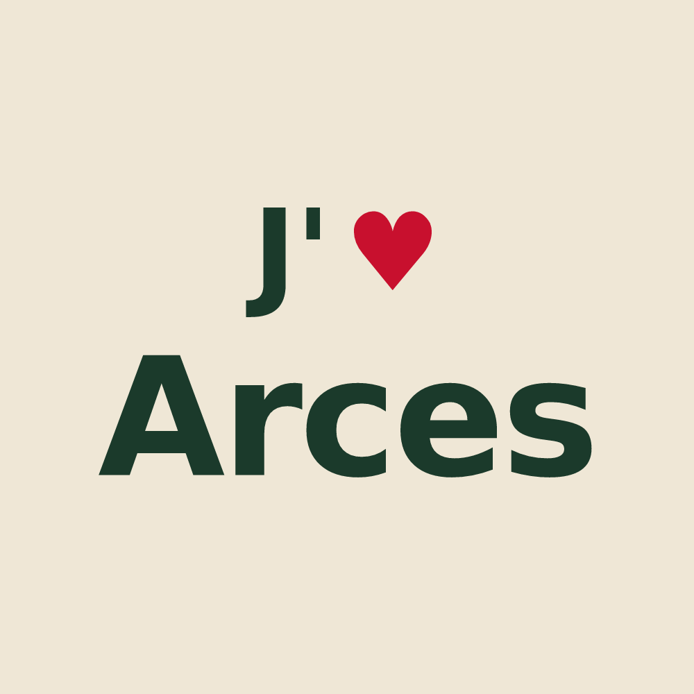 Tote bag personnalisé Arces — design J'aime Arces