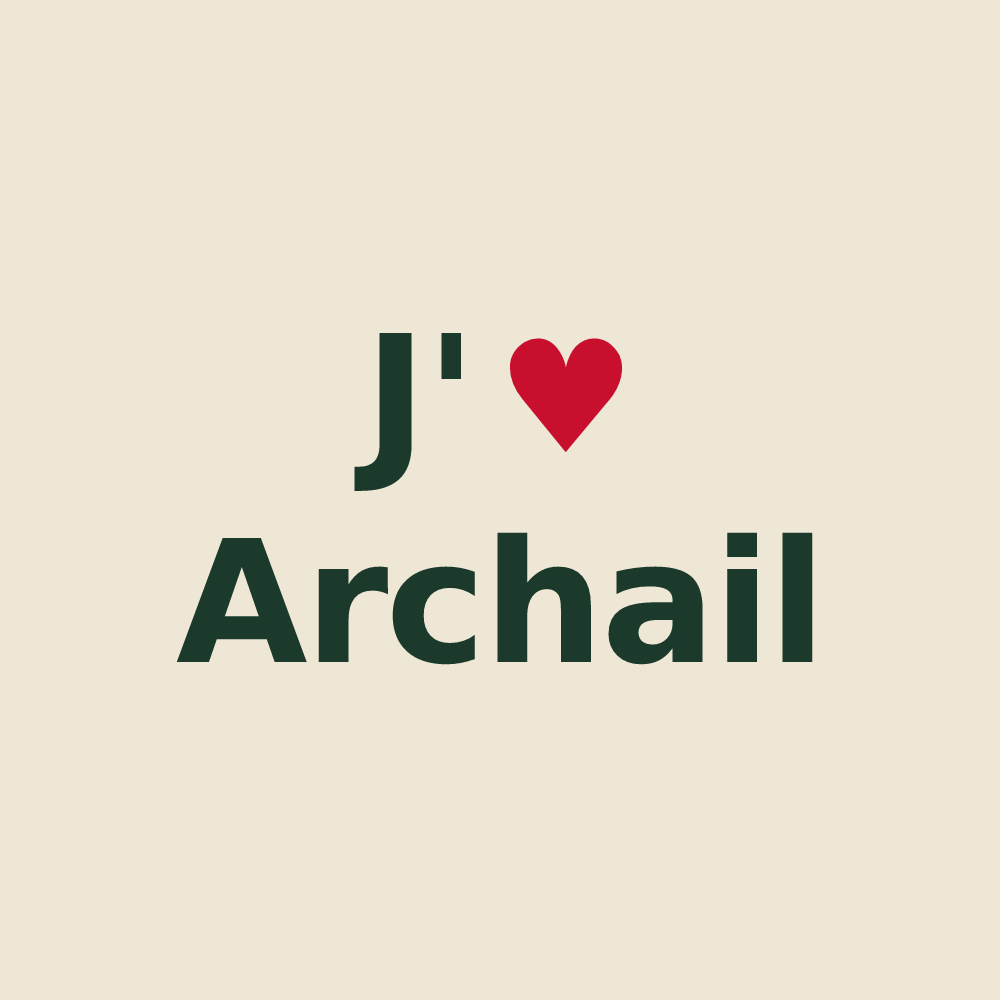 Tote bag personnalisé Archail — design J'aime Archail