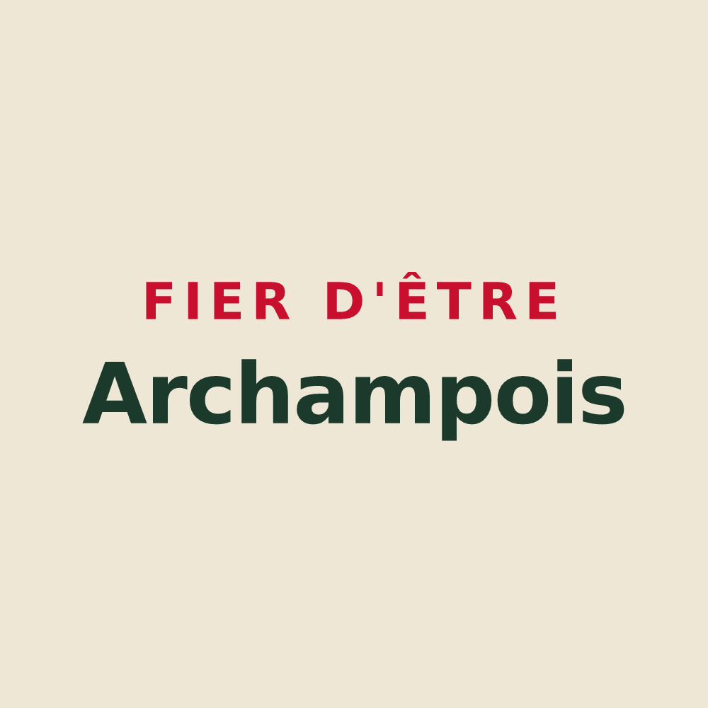 Tote bag « Fier d'être Archampois » — design pour Archamps