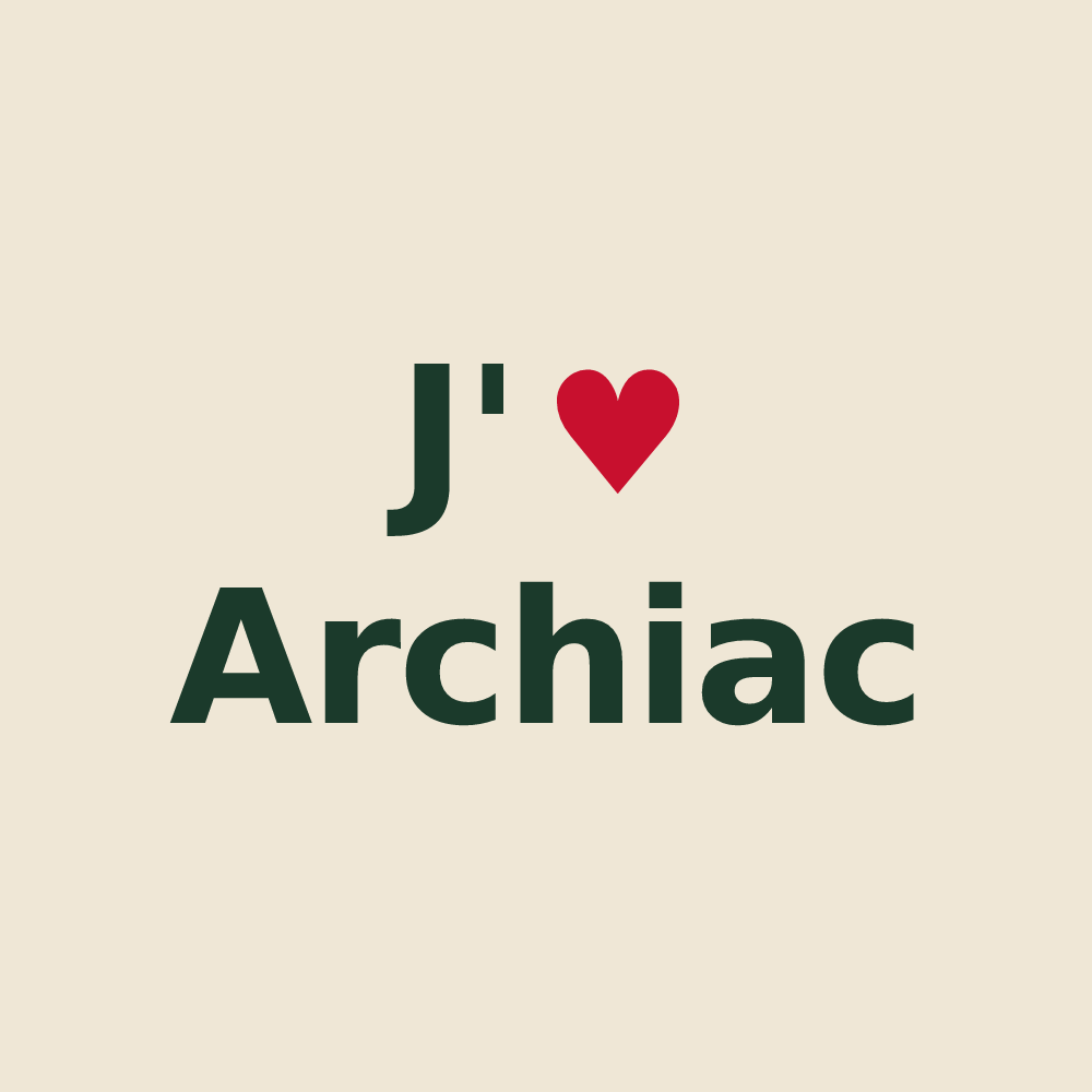 Tote bag personnalisé Archiac — design J'aime Archiac