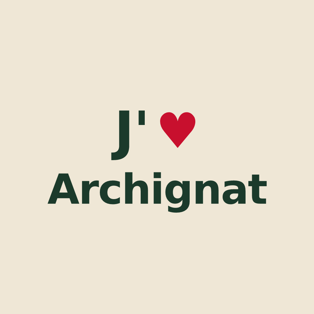Tote bag personnalisé Archignat — design J'aime Archignat