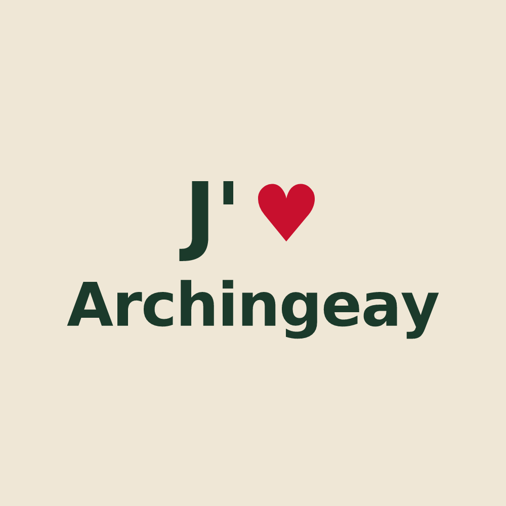Tote bag personnalisé Archingeay — design J'aime Archingeay