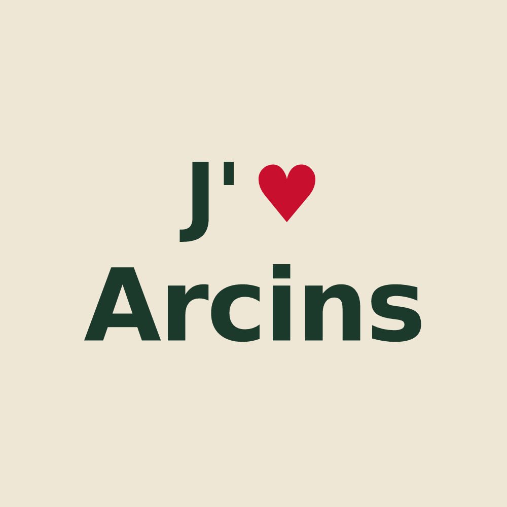 Tote bag personnalisé Arcins — design J'aime Arcins