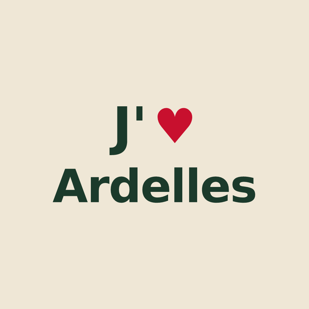 Tote bag personnalisé Ardelles — design J'aime Ardelles