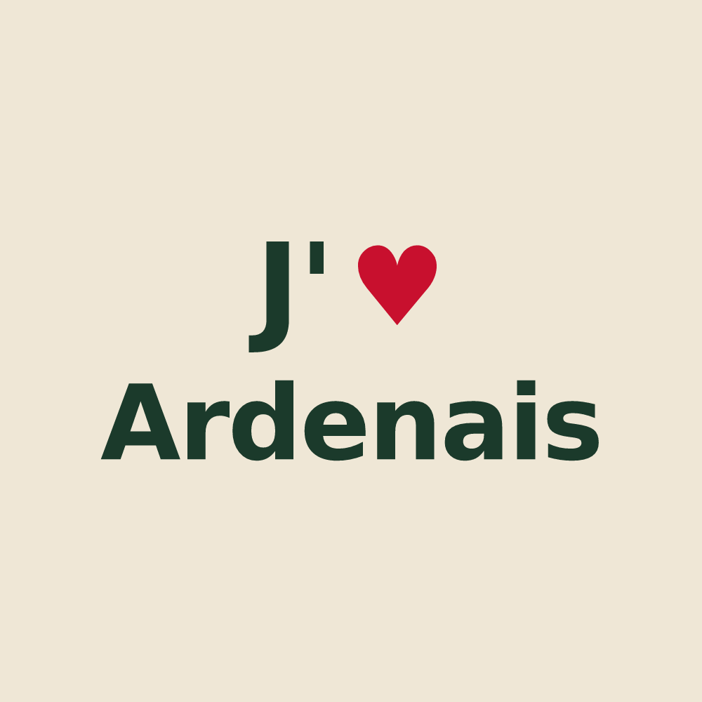 Tote bag personnalisé Ardenais — design « J'aime Ardenais » imprimé sur le tote bag