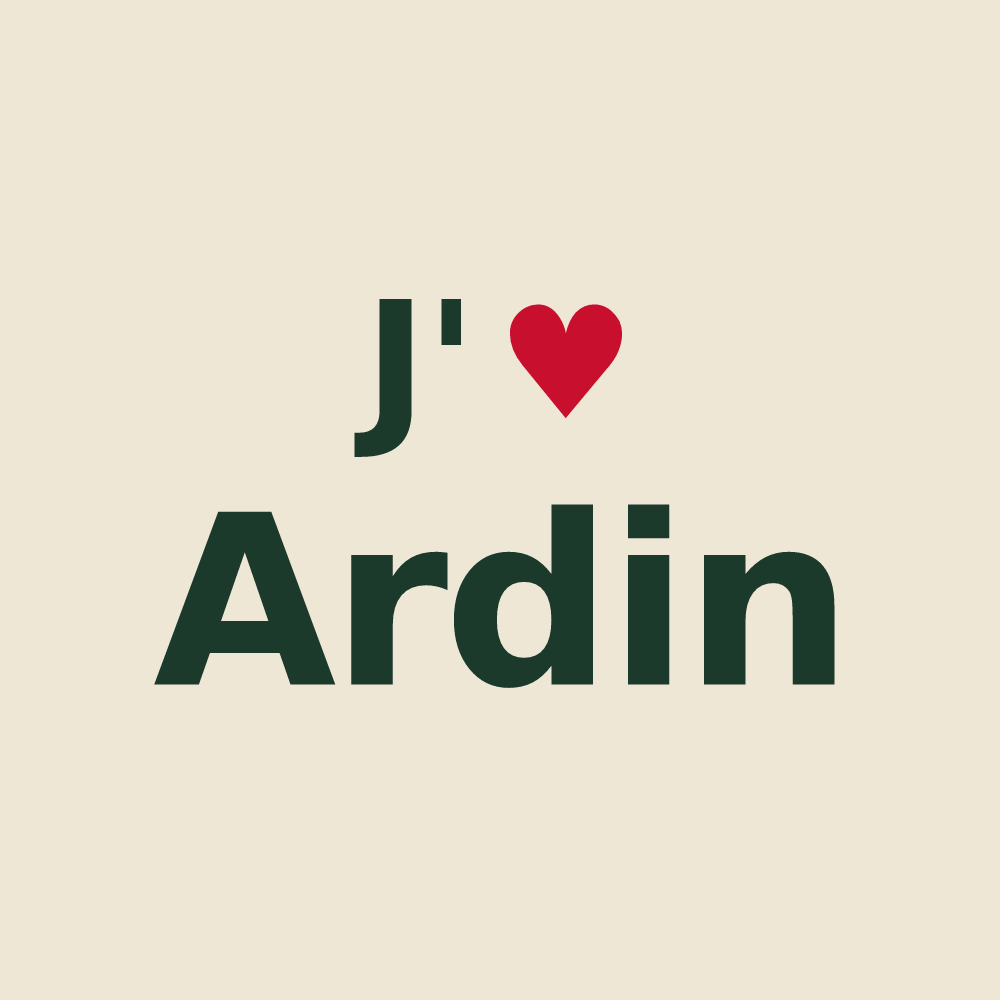 Tote bag personnalisé Ardin — design « J'aime Ardin » imprimé sur le tote bag