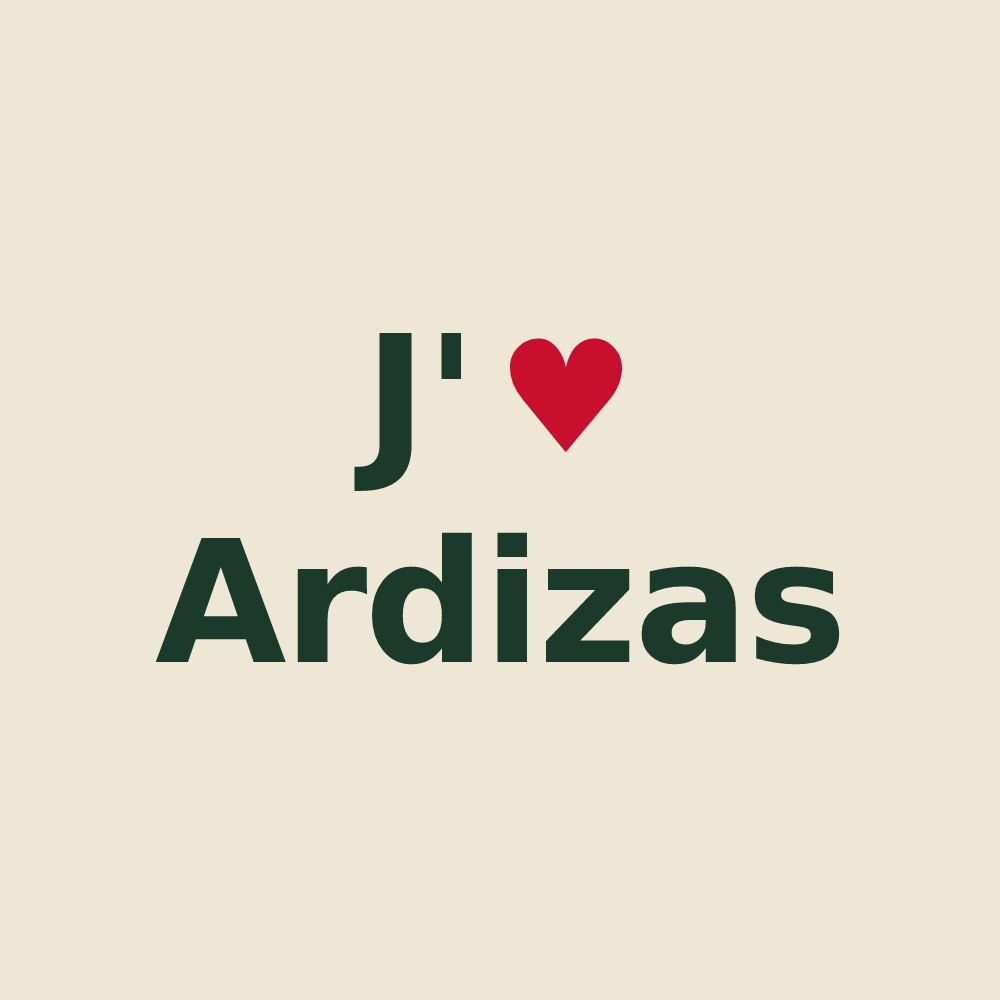 Tote bag personnalisé Ardizas — design J'aime Ardizas
