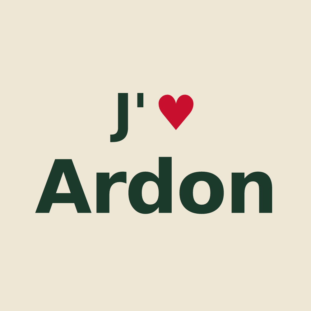 Tote bag personnalisé Ardon — design J'aime Ardon