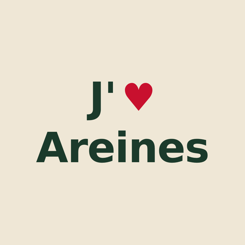 Tote bag personnalisé Areines — design J'aime Areines
